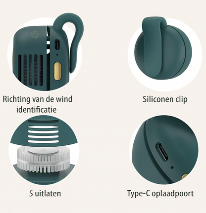 Mini Clip Fan™ – Draagbare Ventilator